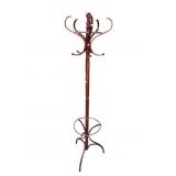 CHERRY FINISH BENTWOOD HAT RACK