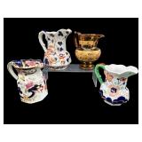 LOT OF 4 VARIOUS MAKER PORCELAIN CREAMERS