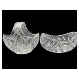 2 PC LOT QUALITY CUT CRYSTAL