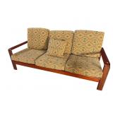 MAHOGANY MID CENTURY MODERN SOFA