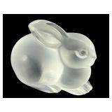 LALIQUE FRANCE CRYSTAL FROSTED RABBIT