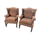 2 CHIPPENDALE WINGBACK CHAIRS