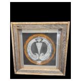 HAND PAINTED GLITTER ART CHALICE FRAMED & MATTED