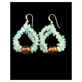 DESIGNER JAY KING STERLING AQUAMARINE AMBER