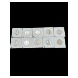 LOT 10 SILVER QUARTERS 1944-47