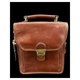 KATANA BROWN LEATHER CROSSBODY SATCHEL BAG