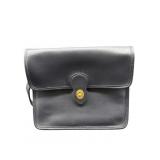 COACH VINTAGE BLACK LEATHER WILLIS BAG