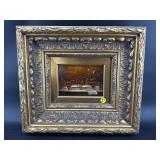 PAINTING ON BOARD BOOK SCENE