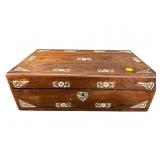 ROSEWOOD MOTHER OF PEARL INLAID LAP DESK