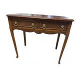 QUEEN ANNE WALNUT 2 DRAWER STAND