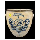 H. WESTON HONESDALE PA 3 GALLON BLUE MARK CROCK