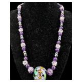 STERLING CLASP HANDMADE CULTURED PEARL & ART