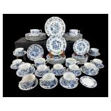 61 PCS BLUE DANUBE BLUE AND WHITE CHINA