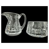 2 PC LOT WATERFORD CRYSTAL TRALEE CUT CREAMER AND