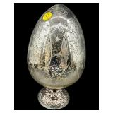 MERCURY GLASS EGG ON STAND