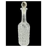 CUT CRYSTAL SMALL DECANTER WITH STOPPER