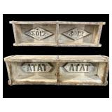 2 WOODEN SOAP MOLDS