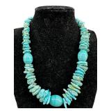 STERLING CLASP TURQUOISE NECKLACE