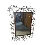 METAL TWIG DECORATED BEVELLED MIRROR
