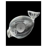 NORSK HADELAND CRYSTAL NORWAY BLOWFISH PAPERWEIGHT