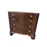 HICKORY CHAIR FLAME MAHOGANY BANDED TOP 4 DRAWER