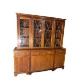 MAHOGANY 2 PC BOW FRONT CHINA CLOSET