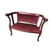 VICTORIAN MAHOGANY BARREL BACK SETTEE