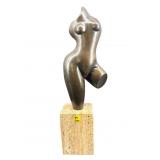 SIGNED T.WILLIAMS D5 BRONZE AND MARBLE FEMALE