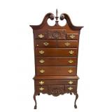 CRAFTIQUE SOLID MAHOGANY CARVED CHIPPENDALE