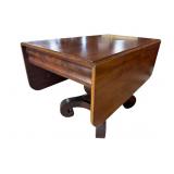 19TH CENT. EMPIRE DROP LEAF DINING TABLE