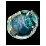 SIGNED CORREIA 1996 L.E ART GLASS LAYING PERFUME