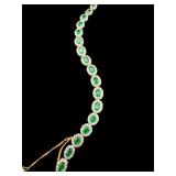 PLATINUM MAJESTIC EMERALD & DIAMOND BRACELET