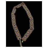 CZECH GLASS BEADED GEOMETRIC PATTERN NECKLACE