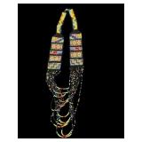 CZECH GLASS BEADED LONG MESA NECKLACE