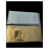 UNITED STATES GOLD & SILVER $2 COPY CERTIFICATES