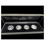 2012 HIGH RELIEF 4 SILVER PROOF 1 OUNCE COIN SET