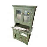 DISTRESSED PAINTED CHILD SIZE STEPBACK CUPBOARD