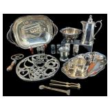 LARGE LOT OF SILVERPLATE ITEMS