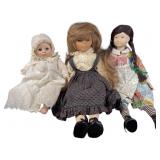 LOT OF 3 VINTAGE BABYDOLLS