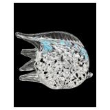 MULTICOLOR ART GLASS FISH PAPERWEIGHT, AS IS