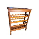 PINE DARK FINISH WINE RACK