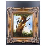 EXOTIC BIRD OIL ON CANVAS