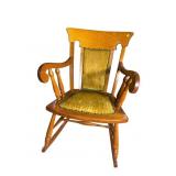 TIGER OAK OPEN ARM ROCKER