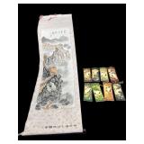 ASIAN BOOK MARKERS AND SCROLL