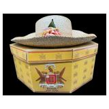 KNOX NEW YORK HAT BOX WITH STRAW HAT