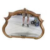 19TH CENTURY GOLD OVER THE MANTLE MIRROR