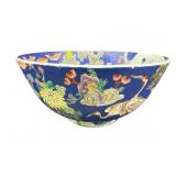 LARGE ORIENTAL PORCELAIN FLORAL AND BIRD MOTIF