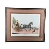 ARTAXERXES HAND PAINTED TROTTING HORSE ENGRAVING