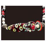 LARGE STERLING CLASP HANDMADE MURANO STYLE BEADED