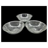 SET OF 3 PYREX 11 3/4 IN MIXING BOWLS